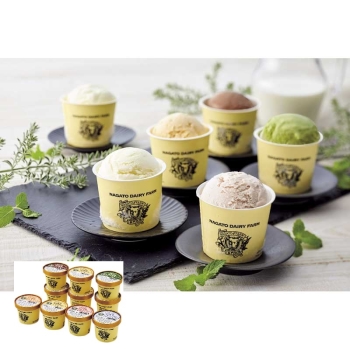 【お中元】長門牧場　アイスクリーム１０個セット　Ａ－１