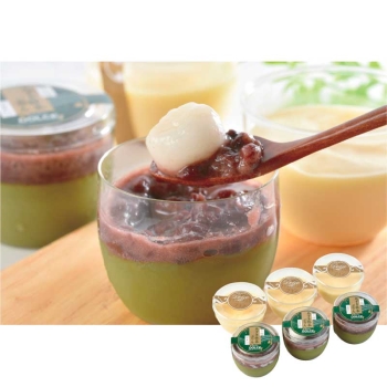 【お歳暮】十勝小豆抹茶プリン(白玉入り)&十勝ブラウンスイスプリン