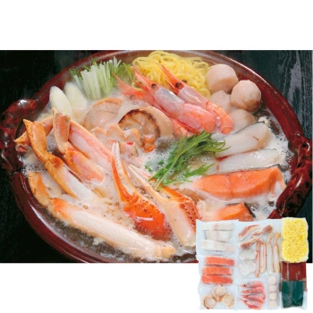 【お歳暮】カネコメ田中水産　かにと北海鍋セット（特製みそだれ付）　３６６３
