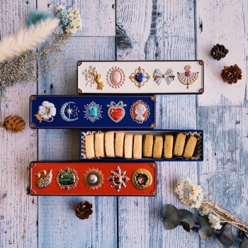 銀河工場　銀河クッキービジュー缶　３色セット ５０－５３１８