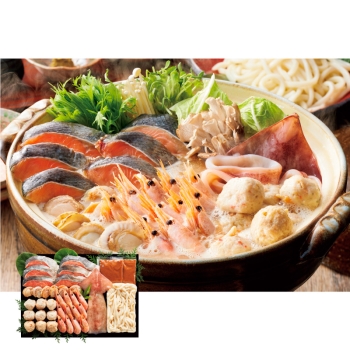 【お歳暮】小樽協和食品　北海道名物７種の具材を使用した石狩鍋セット ００８０７２
