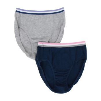 女児　アウトゴム仕様ワンポイント　ロゴデザインショーツ２枚組