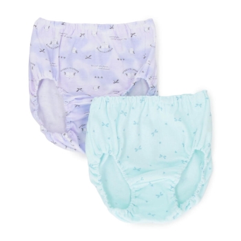 女児　コトリトリボン柄　ショーツ２枚組