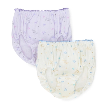 女児　リボンラメ　ショーツ２枚組