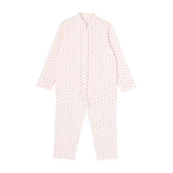 グレイスフルデイズ　婦人裏起毛ソレイユ柄長袖シャツパジャマ