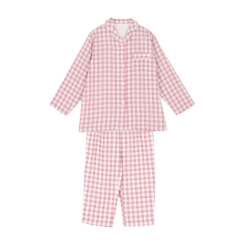 セブンプレミアムライフスタイル　婦人　ダブルガーゼ格子柄シャツパジャマ