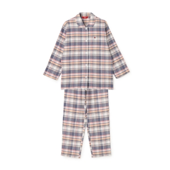 ポロ　婦人　ネル格子　シャツパジャマ