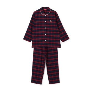 ポロ　婦人　ネルクマチェックシャツパジャマ