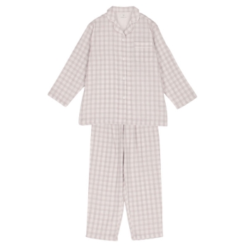 セブンプレミアムライフスタイル　婦人二重ガーゼ格子シャツパジャマ