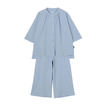 五つ星ホテル　婦人ニットサッカー7分袖パジャマ