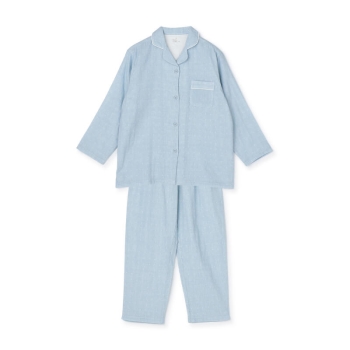 セブンプレミアムライフスタイル　婦人　二重ガーゼ　水玉柄シャツパジャマ