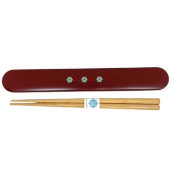 むすび　箸箱セット　朱
