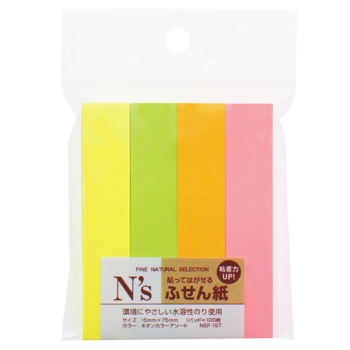 Ｎ’ｓ　ふせん　７５ｍｍＸ１５ｍｍ　ネオン