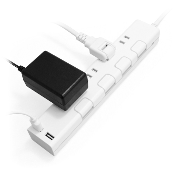 トップランド USB付き個別スイッチ1mホワイト STPC100-WT