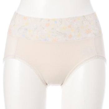 婦人　デイリーショーツ　ウエストプリントショーツ＜はきこみ丈ふかめ＞