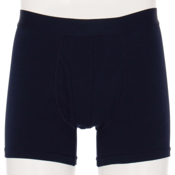 紳士　深丈　無地ボクサーブリーフ　紺