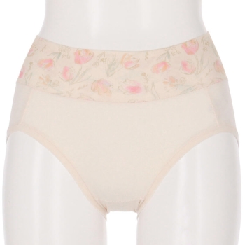 ウエストプリント上下折り返しショーツ＜はきこみ丈ふかめ＞