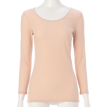 セブンプレミアムライフスタイル　ボディヒーター　快適暖か綿１００％８分袖シャツ