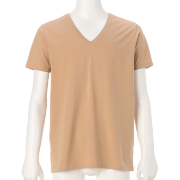 セブンプレミアムライフスタイル　ボディヒーター　快適暖か綿　半袖Ｖ首シャツ