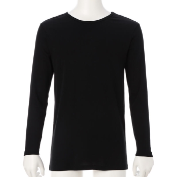 セブンプレミアムライフスタイル　ボディヒーター　快適暖か綿１００％　長袖丸首シャツ