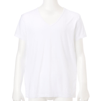 ボディクーラー　冷感クール　汗取り付き半袖Ｖ首シャツ