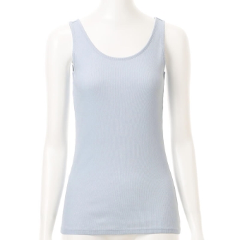 ボディクーラー　涼しい綿１００％　フライスリブタンクトップ