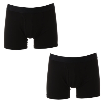 紳士　無地黒ボクサーブリーフ　２枚組