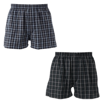 紳士　チェック柄　布帛トランクス　２枚組