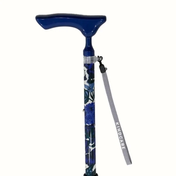 カーボン伸縮ステッキ　リバティプリント　ネイビー