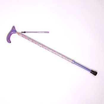 伸縮カラーハンドルステッキ　パープル