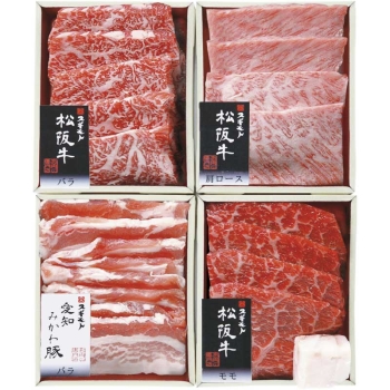 【お中元】スギモト　松阪牛・愛知みかわ豚焼肉用　ＳＧＩＹ－１３６Ｆ