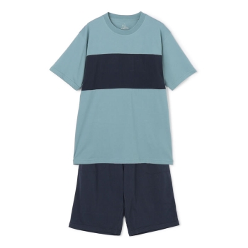 セブンプレミアムライフスタイル　ボディクーラー　紳士　冷感天竺無地　半袖ルームセット