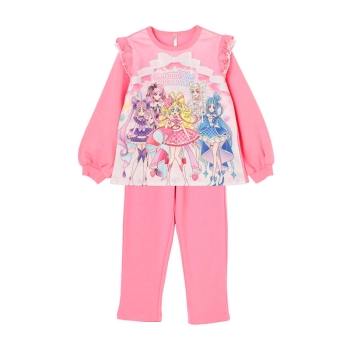 トドラー女児　キミとアイドルプリキュア　シャギー素材長袖パジャマ