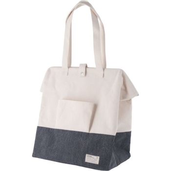 がま口ランドリーバッグ　ネイビー