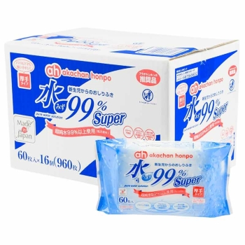 水９９％　ＳＰ　厚手おしりふき　６０枚×１６個（１ケース）