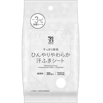 セブンプレミアムライフスタイル　ひんやり汗ふきシート男性用　無香料　３０枚