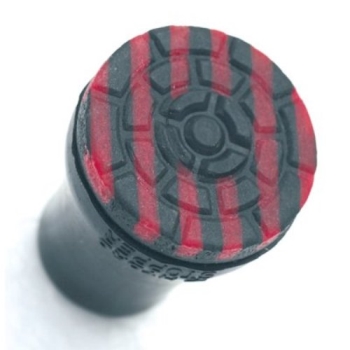 滑りにくい安全先ゴム　黒　１６ｍｍ