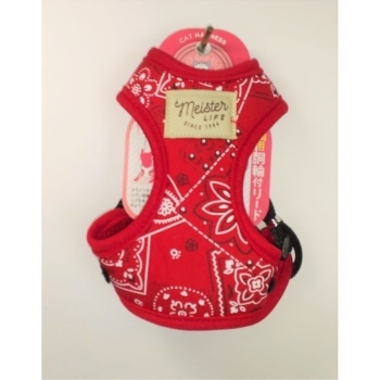 キャットソフティハーネスリードバンダナ赤