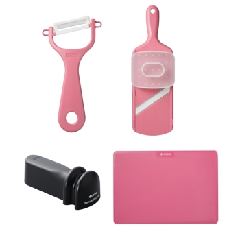 【在庫限り】京セラ　キッチン調理小物４点セット　ピンク