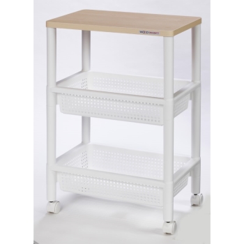 ウッドテーブルワゴン WTWー3S ホワイト