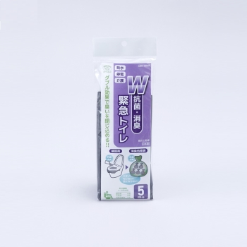 Ｗ抗菌・消臭　緊急トイレ　ＡＢＯ－１０００　５回分