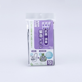Ｗ抗菌・消臭　緊急トイレ　ＡＢＯ－１００　１０回分