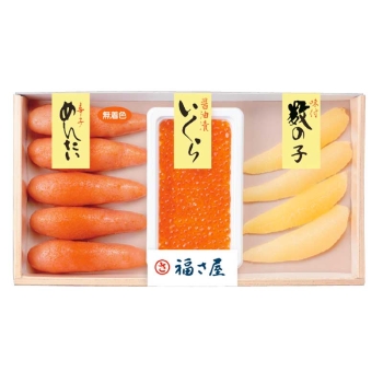 【お歳暮】福さ屋　味楽セット（明太子・味付数の子・醤油いくら詰合せ）ＳＲ－５０Ｊ