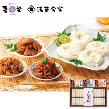 【お中元】麦坐＆浅草今半三輪素麺・牛肉佃煮詰合せ　ＳＧ－５０