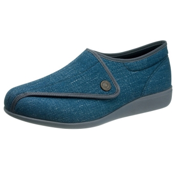 紳士快歩デニム風材尾錠付ＤＰ青