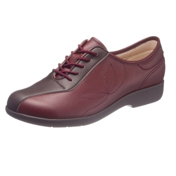 婦人「快歩主義」合皮素材デイリー仕様紐ファスナーシューズ３ＥＫＨＳＬ１３５外出向け