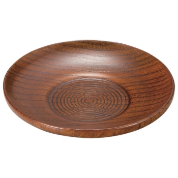 茶托　ダルマ千筋　スリ漆　３．５