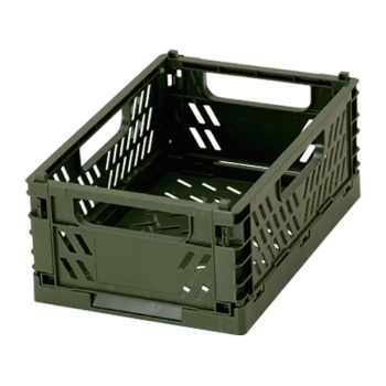 山田化学株式会社　折りたたみコンテナ　カーキ