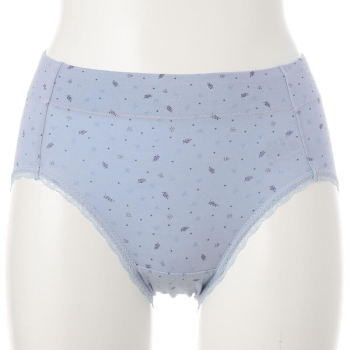 水玉と葉柄プリント　折り返しショーツ