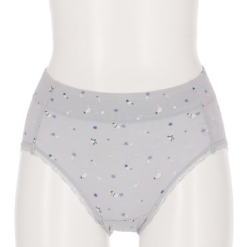 婦人　デイリーショーツ　折り返しプリント雪だるま柄ショーツ